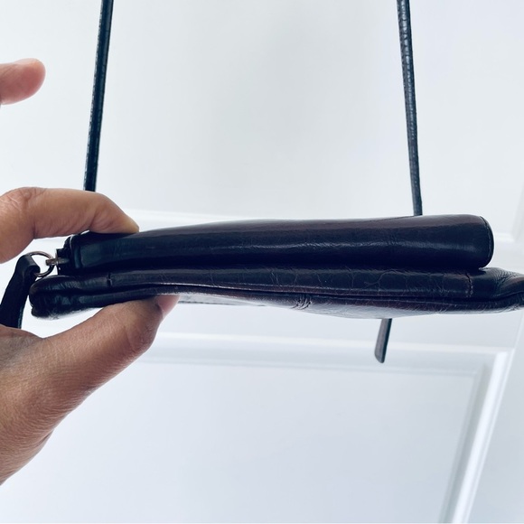 DOLCE VITA BROWN LEATHER CROSSBODY LEATHER WOMEN CARD HOLDER BAG - Picture 6 of 16